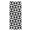 Tapis vinyle croix ciment noir et blanc 49,5 x 116 cm