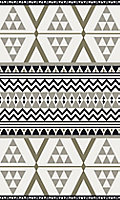 Tapis vinyle décor géométrique noir & blanc 83 x 49,5cm