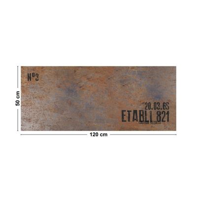 Tapis Vinyle Industriel Effet Rouille - 99deco - L 120 x l 50 cm Ep. 2 mm