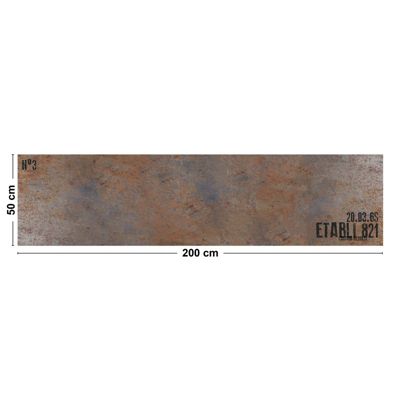 Tapis Vinyle Industriel Effet Rouille - 99deco - L 200 x l 50 cm Ep. 2 mm