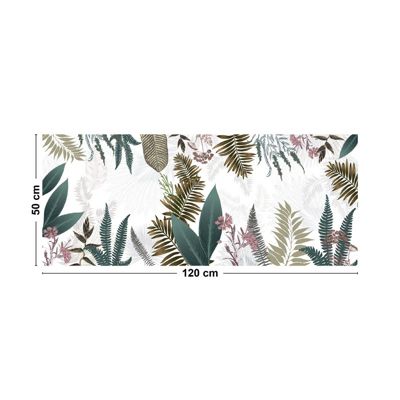 Tapis Vinyle Jungle Blanc - 99deco - L 120 x l 50 cm Ep. 2 mm