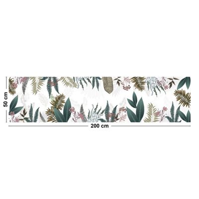 Tapis Vinyle Jungle Blanc - 99deco - L 200 x l 50 cm Ep. 2 mm