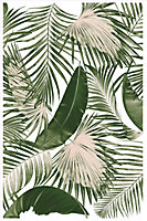 Tapis vinyle Jungle vert 98 x 148,5 cm