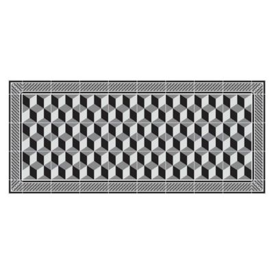 Tapis vinyle Mosaïque 50x112 - Noir- Atmosphera