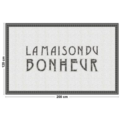 Tapis Vinyle Mosaique Gris - 99deco - L 200 x l 120 cm Ep. 2 mm