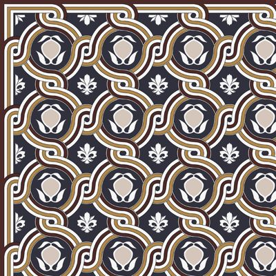 Tapis Vinyle Mosaique Marron - 99deco - L 120 x l 50 cm Ep. 2 mm