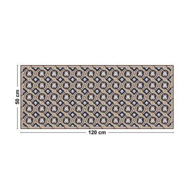 Tapis Vinyle Mosaique Marron - 99deco - L 120 x l 50 cm Ep. 2 mm