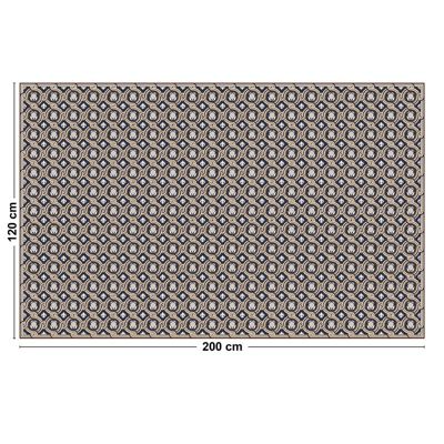 Tapis Vinyle Mosaique Marron - 99deco - L 200 x l 120 cm Ep. 2 mm