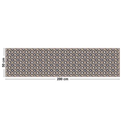 Tapis Vinyle Mosaique Marron - 99deco - L 200 x l 50 cm Ep. 2 mm