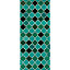 Tapis vinyle motif arabesques vertes L.116 x l.49,5 cm x ep. 2 mm