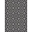 Tapis vinyle motif carreaux de ciment et arabesques noires L.95 x l.66 cm x ep. 2 mm