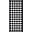 Tapis vinyle motif carreaux de marbre noirs et blancs L.116 x l.49,5 cm x ep. 2 mm