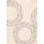 Tapis vinyle motif cercles beige et noir L.95x l.66 cm x ep. 2 mm