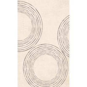 Tapis vinyle motif cercles noirs L.83 x l.49,5 cm x ep. 2 mm