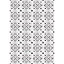 Tapis vinyle motif mosaïque blanc, noir et gris L.95 x l.66 cm x ep. 2 mm