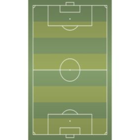 Tapis vinyle motif terrain de football coloris vert L.83x l.49,5 cm x ep. 2 mm