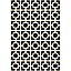 Tapis vinyle motif traits, carrés noir et blanc L.95 x l.66 cm x ep. 2 mm