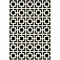 Tapis vinyle motif traits, carrés noir et blanc L.95 x l.66 cm x ep. 2 mm