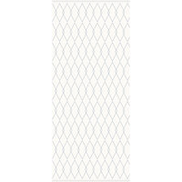 Tapis vinyle motif triangles graphiques blancs et gris L.116 x l.49,5 cm x ep. 2 mm