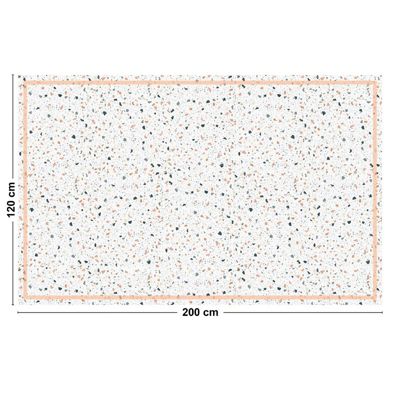 Tapis Vinyle Terrazzo Rose - 99deco - L 200 x l 120 cm Ep. 2 mm