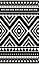 Tapis vinyle tribal moderne noir & blanc 83 x 49,5cm