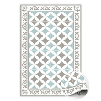 Tapis vinyle Tulup 150x225 cm Facile d'entretien Carreaux portugais