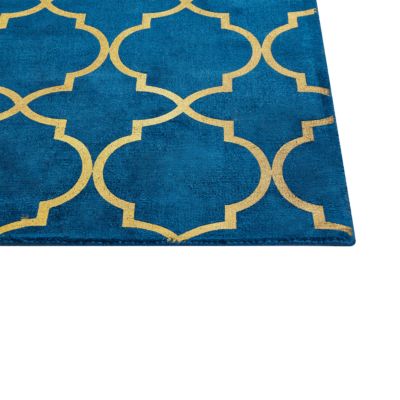Tapis YELKI Bleu 140 x 200 cm Soie artificielle