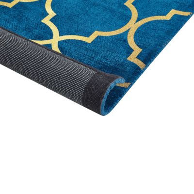 Tapis YELKI Bleu 140 x 200 cm Soie artificielle