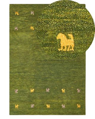 Tapis YULAFI Vert 140 x 200 cm Laine Tapis persan