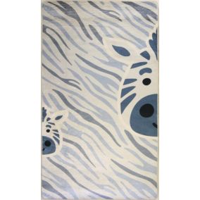 Tapis ZEBRE Bleu, Dimension: 120x160