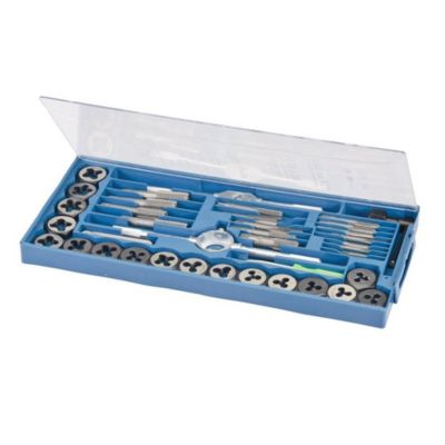 Tarauds et Filières 40 pcs - Outils de Filetage Précis - Idéal pour Réparations Mécaniques - Silverline