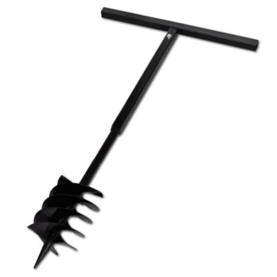 Tarière de sol avec mèche de tarière 180 mm Acier Noir vidaXL