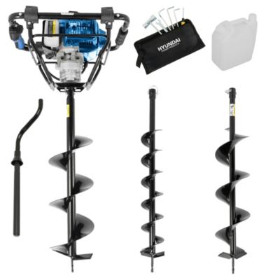 Tarière à essence Hyundai 56 cm3 avec frein de sécurité, foreuse de clôture HYEAB5600X