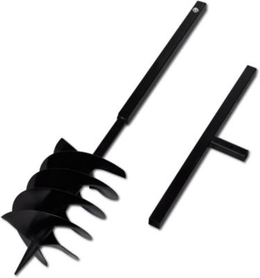 Tarière Manuelle 200 mm avec Rallonge 9 m  Outil de Forage Jardin en Acier