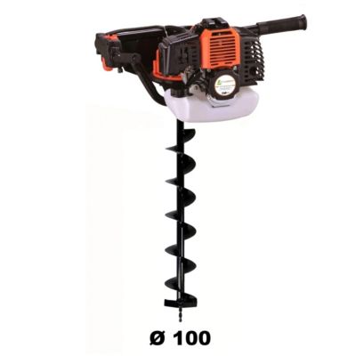 Tarière thermique 52 cm3 - 3 CV + mèche 100 mm - GT GARDEN