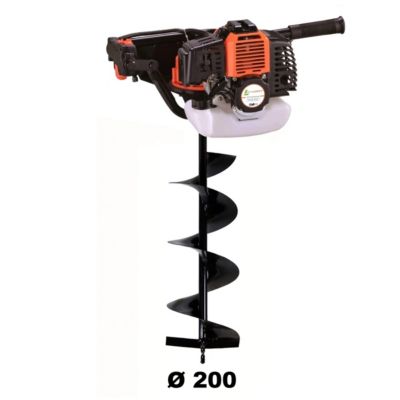 Tarière thermique 52 cm3 - 3 CV + mèche 200 mm - GT GARDEN