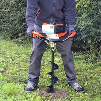 Tarière thermique 52 cm3 + mèches 150 et 250 mm - GT GARDEN