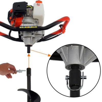 Tarière thermique 52 cm3 + mèches 150 et 250 mm - GT GARDEN