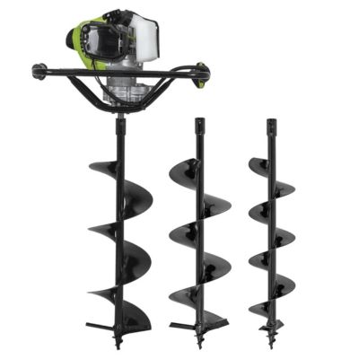 Tarière thermique à essence 43cm3 Moteur 1.6CV + 3 Forets Acier 100/150/200mm Longueur 730mm VITO