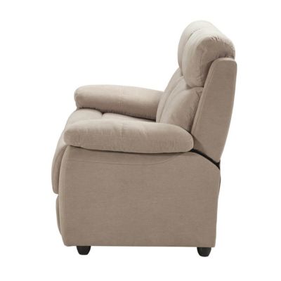 TARIFA - Canapé 2 Places Fixe Beige Tissu Waterproof