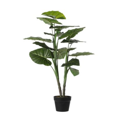 Taro artificiel en pot vert ø70 x h.100 cm
