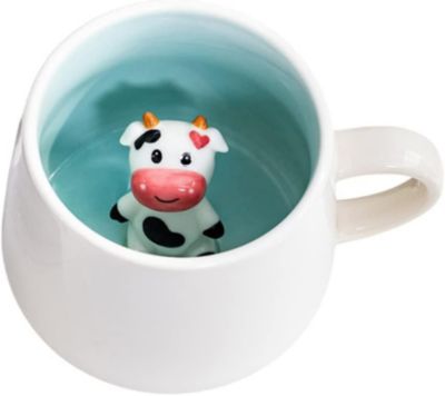 Tasse 3D 350 ml avec animal caché, céramique sûre