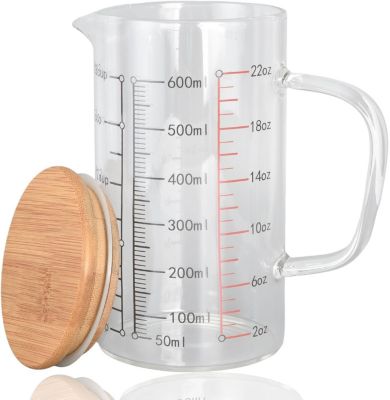 Tasse à Mesurer en Verre Borosilicaté avec Buse en V
