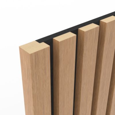 Tasseau de finition en chêne pour panneau Saragossa L.280 cm - x 28 x 22 mm