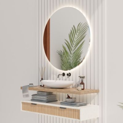 Tasseau décoratif adhésif MDF blanc à peindre 280 x 34,5 x ép.1,1 cm (vendu par lot de 4)