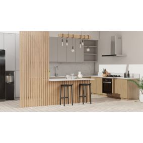 Tasseau décoratif adhésif MDF revêtu papier imprimé chêne Saragosse 3,45 x 280cm, ép. 11mm (vendu par lot de 4)