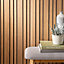 Tasseau décoratif lambris lamelles chêne clair L.250 x l.30, ép. 6mm