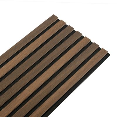 Tasseau décoratif lambris lamelles chêne foncé L.250 x l.30, ép. 10mm