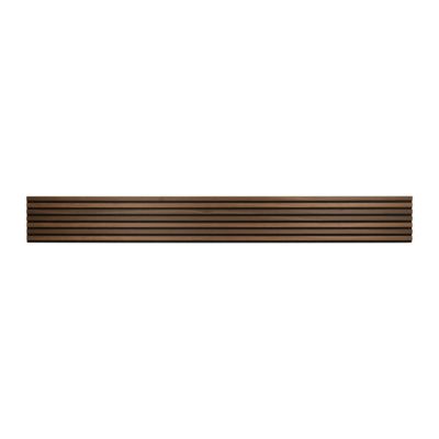 Tasseau décoratif lambris lamelles chêne foncé L.250 x l.30, ép. 10mm