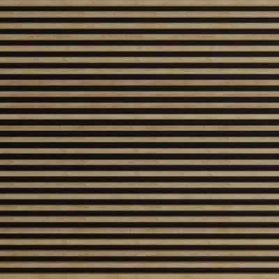 Tasseau décoratif lambris lamelles Linea Slim MDF noir et chêne 15 x 265 cm, ép. 30mm